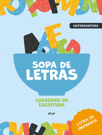 Sopa de letras. Cuaderno de escritura (letra de imprenta)